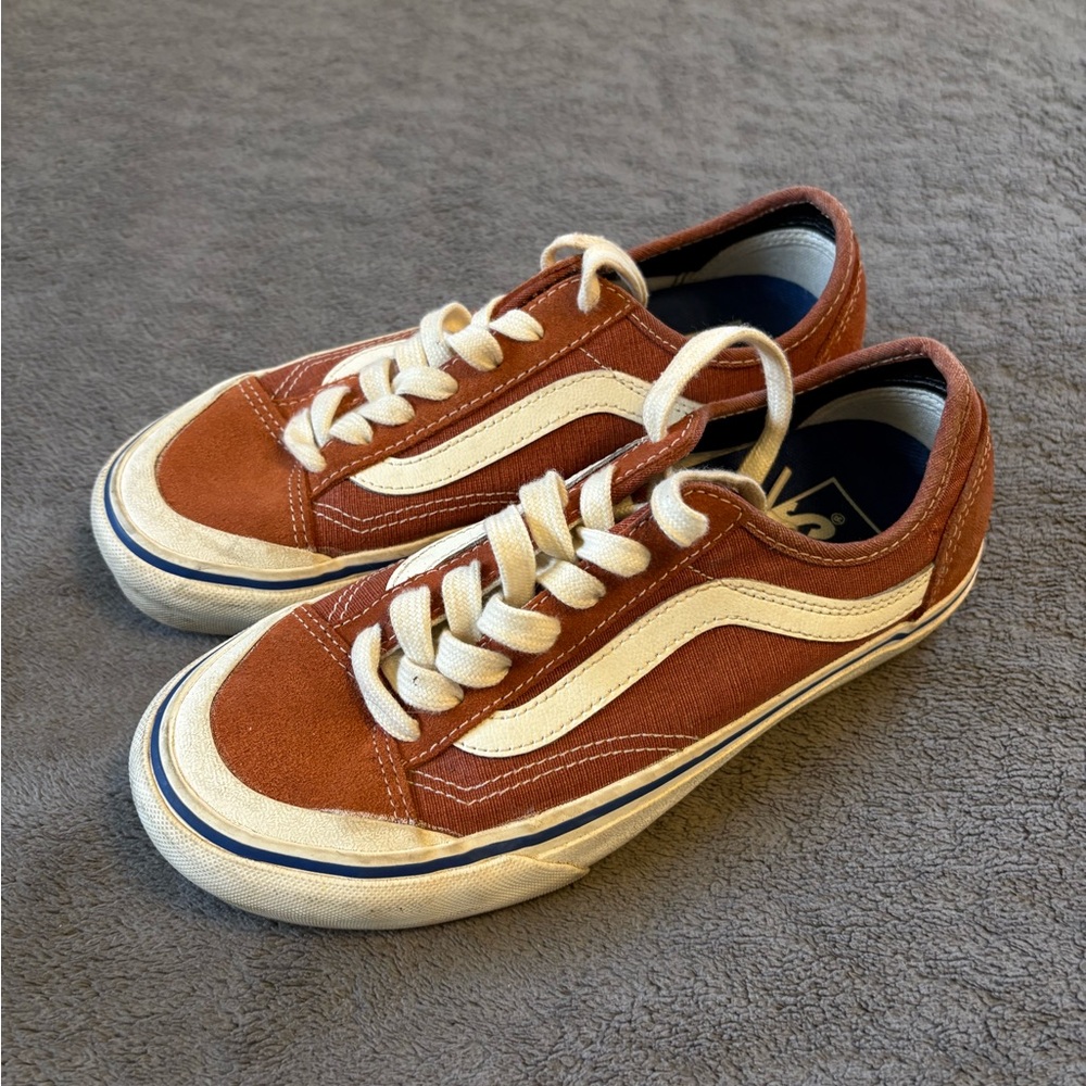 Vans Brown and White Women's Sneakers